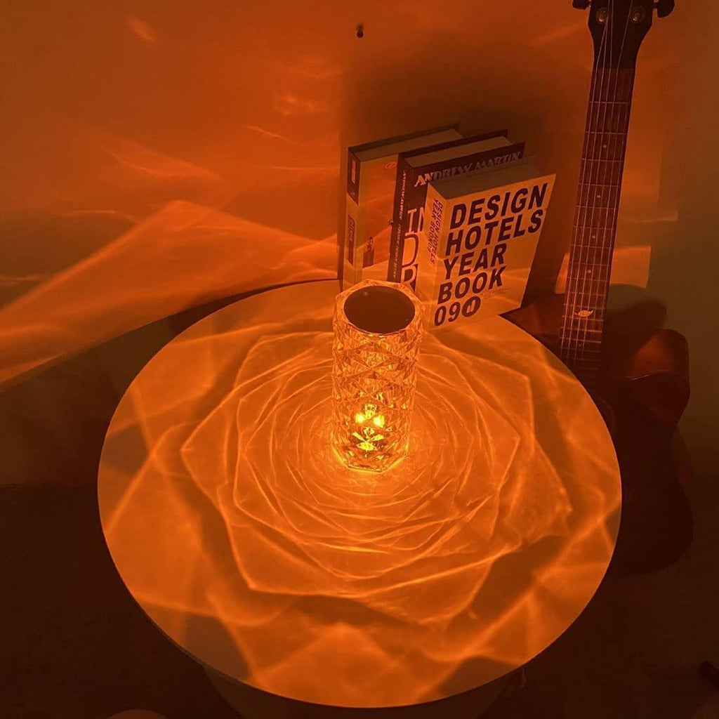 Rose Rays™ Crystal Diamond Table Lamp - 16 Colors - Power World