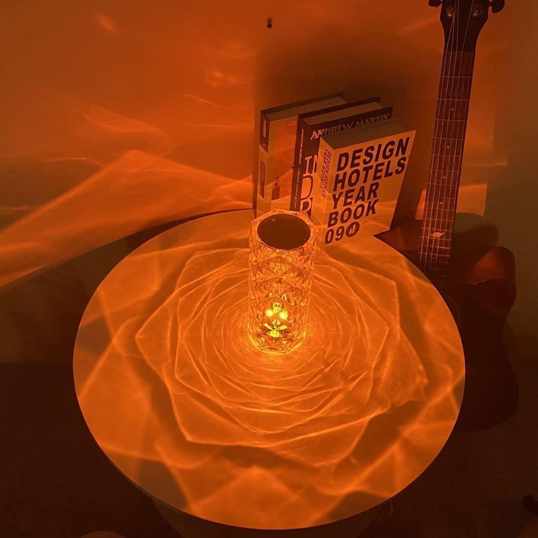 Rose Rays™ Crystal Diamond Table Lamp - 16 Colors - Power World