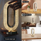 Luxury Oval Crystal Table Lamp (3 Colors Mode) - Rechargeable